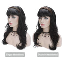 Hairro Synthetic Braided Hair Headbands Slim Three-strand Braid Plaited Hairpiece Elastic Stretch Fake Braid Hair Band for Women and Girls Fashionable Beauty Hair Accessory 9/10 Brown Hairro