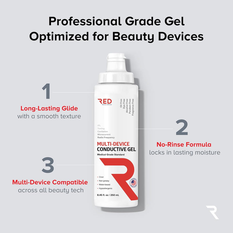 Professional-Grade Ultrasound Gel | Multi-Device Compatible Conductive Gel for Beauty & Skincare Devices | Hydrating, Hypoallergenic, Water-Based, Non-Greasy, Unscented| 5L Cube+8.45 fl oz Bottle Infinity Warehouse