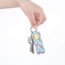Beautyflier Clip-on Sleeve Chapstick Pouch Keychain Lipstick Holder Elastic Lip Balm Holder Travel Accessories (Style G(5PCS)) Beautyflier