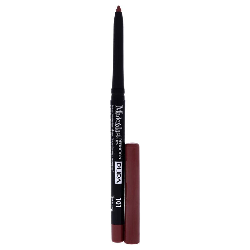 Pupa Milano Made To Last Definition Lips - Extreme Hold Automatic Lip Pencil, Waterproof - Color is Defined and Holds Flawlessly - For Precise Lip Contouring - 101 Natural Brown - 0.012 Oz PUPA Milano