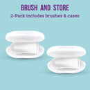 360º Bristle Silicone Baby Finger Toothbrush, 100% BPA Free for Toddlers and Infants 3 Months and Up, Full Surround Design for Teeth and Gum Cleaning; 2 Sets of Finger Brushes – Clear Itsy Bitsy People