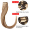 20 Inch Clip in Hair Extensions Human Hair Thin Standard Weft 8 Pcs Clip on Human Hairpieces Highlighted Silky Straight Hair for Women Beauty Balayage