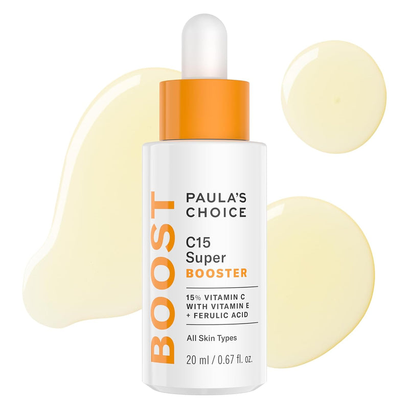 Paula's Choice BOOST C15 Super Booster, 15% Vitamin C Serum for Face, Face Serum with Vitamin E & Ferulic Acid for Discoloration & Glow, Fragrance-Free, 0.67 Fl Oz Infinity Warehouse