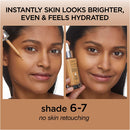 L'Oreal Paris True Match Nude Hyaluronic Tinted Serum The 1st Tinted serum with 1% Hyaluronic acid Instantly skin looks brighter, even and feels hydrated Makeup + Skincare, Tan 6-7, 1 fl. oz. L'Oreal Paris