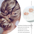 Asooll Bride Wedding Hair Pins Leaf Bridal Head Piece Leaf Branch Bobby Pins for Women and Girls(Pack of 3) (Rose Gold) Asooll
