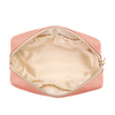 Gonex Small Makeup Bag for Purse, Water-Resistant PU Vegan Leather Travel Cosmetic Pouch with Christmas Gift Box, Portable Toiletry Bag for Women Girls Daily Storage Organizer Pink Gonex