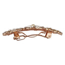 LUX ACCESSORIES Rose Gold Clear Crystal Rhinestones Hair Clip LUX ACCESSORIES
