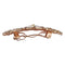 LUX ACCESSORIES Rose Gold Clear Crystal Rhinestones Hair Clip LUX ACCESSORIES
