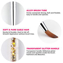Morovan Acrylic Nail Brush for Acrylic Application - 1PCS Pure Kolinsky Sable Bristles Round Oval Pointed for Nail Art Extension Carving Manicure Pedicure With Special Liquid Glitter Handle Morovan Store