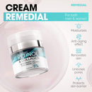 Retinol Cream for Face – Facial Moisturizer with Hyaluronic Acid and Collagen – Hydrating Face Lotion for Women and Men – Day and Night Anti-Aging Moisturizing Cream – For All Skin Types REMEDIAL