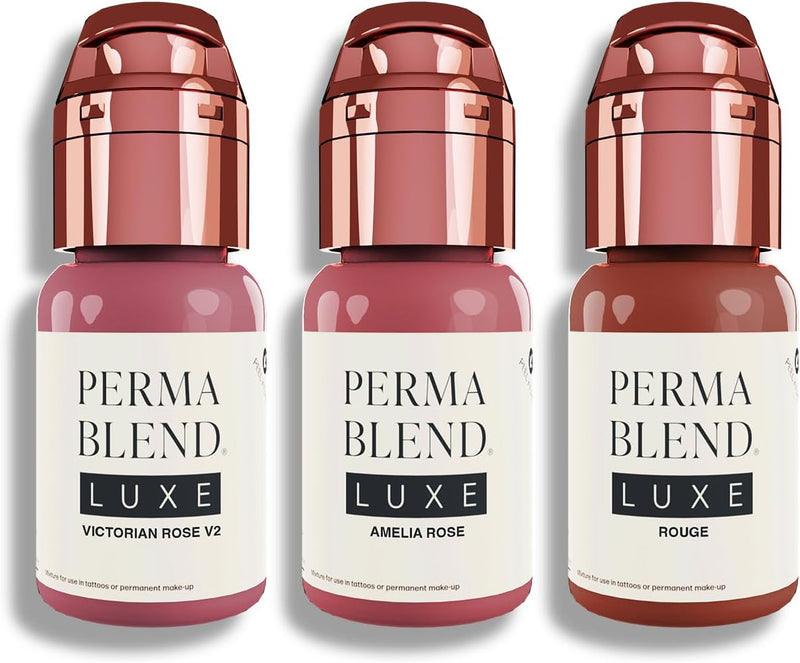 Perma Blend Luxe - Rose Lip Set - 3 Count (0.5 oz Each) Infinity Warehouse