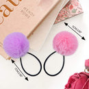 Pom Pom Hair Ties,MORGLES 16pcs Pom Pom Elastic Hair Ties Hair Pom Poms Fluffy Ponytail Holders PomPom Hair Band for Girls Toddlers Pigtail,8 Colors/2 inches MORGLES