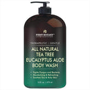 ALL Natural Tea Tree Body Wash - Fights Body Odor, Athlete’s Foot, Jock Itch, Nail Issues, Dandruff, Acne, Eczema, Yeast Infection, Shower Gel for Women & Men, Eucalyptus Aloe Skin Cleanser -16 fl oz First Botany