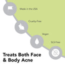 humane Benzoyl Peroxide Face Wash - 5% Regular-Strength Acne Face Wash For Skin, Back & Body - 8 Fl Oz - Dermatologist-Tested Non-Foaming Cleanser - Benzoyl Peroxide Acne Treatment - Cruelty-Free Infinity Warehouse