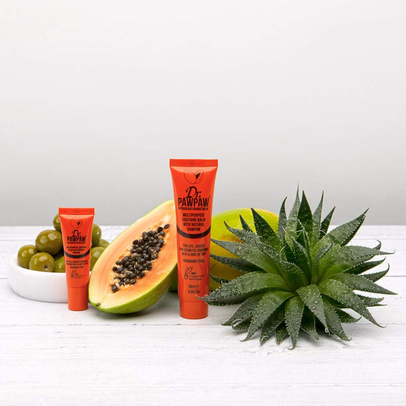 Dr. PAWPAW Multi-Purpose Balm | No Fragrance Balm, For Lips, Skin, Hair, Cuticles, Nails, and Beauty Finishing | 10 mL (Outrageous Orange, 1 Pack) Dr. PAWPAW ORIGINAL BALM