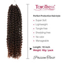 Passion Twist Hair - 18 Inch 2packs Ombre Brown Water Wave Crochet Braids Synthetic Braiding Hair Extensions (18 Inch (Pack of 2), T30)… Glinda