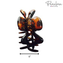 Parcelona French Classic Shaded Tortoise Shell Brown 3" Covered Spring Celluloid Made in France Jaw Claw Hair Clip Clutcher Clamp for Women and Girls Parcelona Store