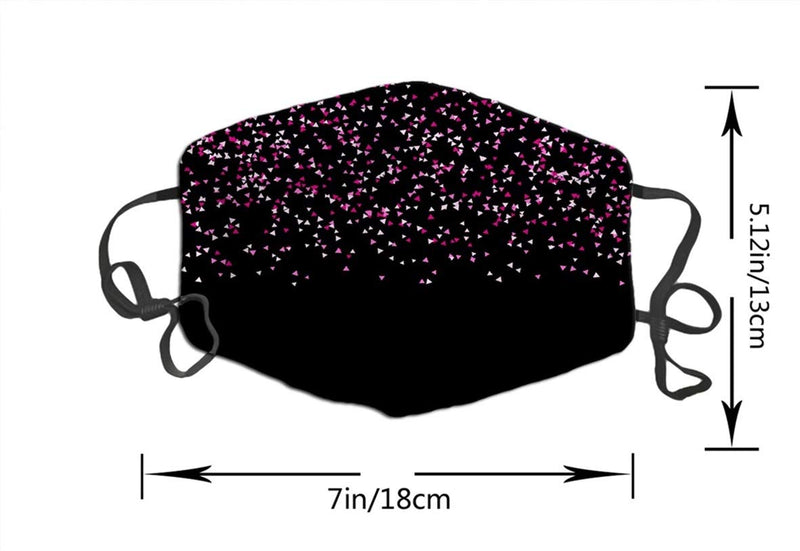 YunShop Image Pattern Unisex Dust Cotton Cover Washable Reusable Cotton Fabric Beauty Decoration Shield (Many Falling Pink Tiny Glitter) XUTAI