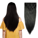 Double Weft 100% Remy Human Hair Clip in Extensions 10''-22'' Grade 7A Quality Full Head Thick Thickened Short Soft Silky Straight 8pcs 18clips (12"/12 inch 110g,