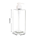 Youngever 5 Pack 16 Ounce Plastic Pump Bottles, Refillable Square Plastic Pump Bottles for Dispensing Lotions, Shampoos and More (Clear) Youngever