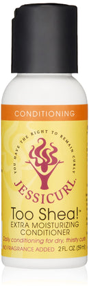 Jessicurl, Too Shea! Extra Moisturizing Conditioner for Curly or Straight Hair, No Fragrance, 2 Fl oz. Jessicurl