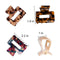 MagicSky 4PCS Hair Claw Clips, Acrylic Hair Banana Barrettes, Celluloid French Butterfly Jaw Clips, Tortoise Shell Grip Pin Teeth Clamp -Leopard print Stylish Hair Accessories for Women Girls Magicsky