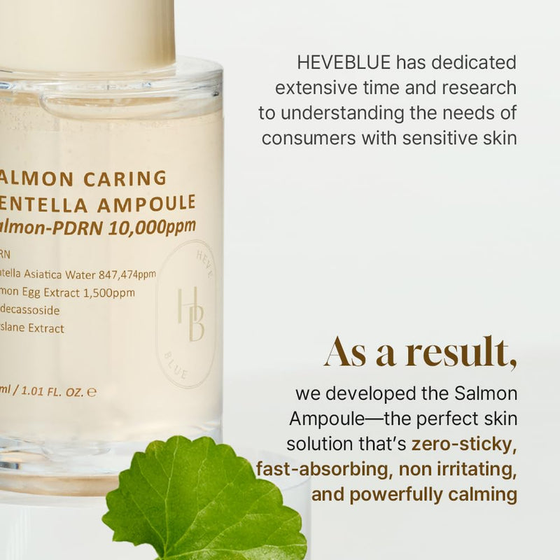 Salmon Caring Centella Ampoule - Salmon PDRN, Salmon Egg Extract, Centella, Madecassoside, Calming, Soothing, Restore and Rejuvenate, Sensitive Skin, Korean Skincare Infinity Warehouse