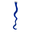 SWACC 12 Pcs Curly Wavy One Color Party Highlights Clip on in Hair Extensions Colored Hair Streak Synthetic Hairpieces (Blue) SWACC Store