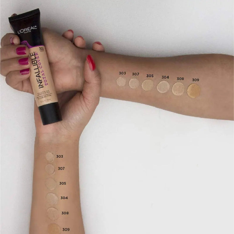 L'Oreal Paris Infallible Total Cover Foundation, Sand Beige, 1 fl; oz. L'Oréal Paris