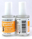Cuccio Powder Polish Dip System Steps 2 & 4 Nail Base & Top Gel + Step 3 Layering Gel Duo Set – 0.5 oz Each – Professional Nail Dipping System for Long-Lasting, High-Gloss Finish Infinity Warehouse