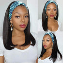Headband Wig Human Hair Straight Human Hair Wigs for Black Women Glueless None Lace Front Wigs with Headbands Machine Made Brazilian Human Hair Wig 150% Density 28inch Grace Length Store