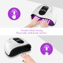 One Fire Nail Dryer, 120W Led Nail UV Light Professional, Automatic Sensor UV Led Nail Lamp Gel Polish Light, 4 Timer Gel Polish UV Nail Light, Portable Large Space UV Light for Nails Gel Polish Dryer One Fire