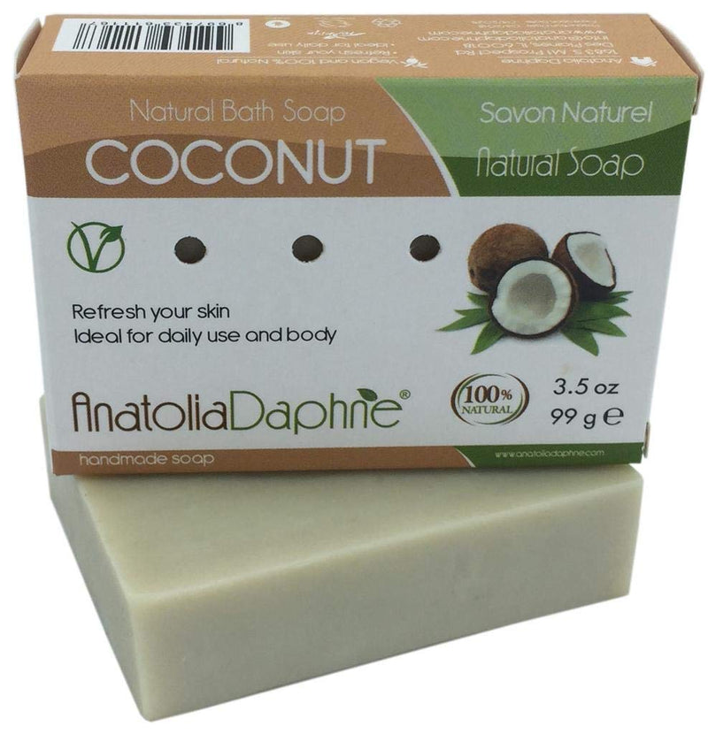 Anatolia Daphne 100% Natural Soap w/ Organic Ingredients, Vegan, Moisturizing, Handmade, Scented w/ Premium Essential Oils, Body Soap, Face Soap,and Bath Soap, Detox Spa Soap Bar Gift Set, 3.5 oz (Deluxe, Mix of 6) AnatoliaDaphne