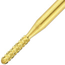 Pana 3/32" Round Bit Safety Nail Carbide Bit - Gold Color (Grit: Medium - M) for Electric Dremel Drill Machine PANA