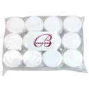 Beauticom 12 Piece 1 oz. USA Acrylic Round Clear Jars with Flat Top Lids for Creams, Lotions, Make Up, Cosmetics, Samples, Herbs, Ointments (12 Pieces Jars + Lids, WHITE) Beauticom