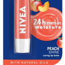 Nivea Lip Balm - Fruity Shine PEACH -Pack of 1 NIVEA