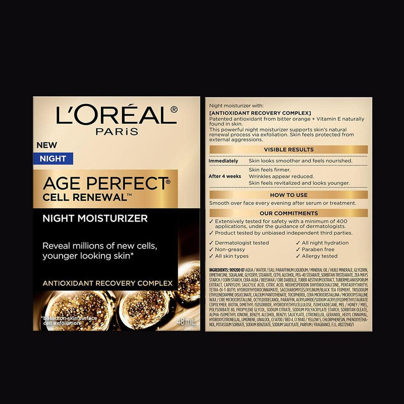 L'Oreal Paris Age Perfect Cell Renewal Anti-Aging Day Moisturizer SPF 25, Antioxidant Recovery Complex - Smooth Wrinkles, Firmer, Radiant, Younger Looking Skin. Dermatologist Tested, 1.7 oz. L'Oreal Paris