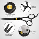 Professional Home Hair Cutting Kit - Quality Home Haircutting Scissors Barber/Salon/Home Thinning Shears Kit with Comb and Case Black Cape for Men and Women HIMART