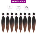 Braiding hair Pre Stretched omber braiding hair 26inch 8packs Crochet Braids Professional hair braiding tool (1B/30) MIRRA'S MIRROR Store
