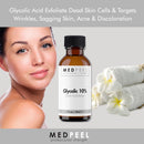 Glycolic Acid 10% Exfoliator, Enhance Chemical Peel Results or use daily as an exfoliator 1oz / 30ml Medpeel