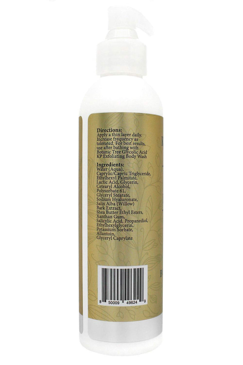Botanic Tree KP Body Lotion W/ AHA -Keratosis Pilaris Treatment Body Lotion with Salicylic Acid, Lactic Acid -Exfoliating KP Peel Skin Care Lotions for Acne,Rough & Bumpy Skin- Fragrance Free. Botanic Tree