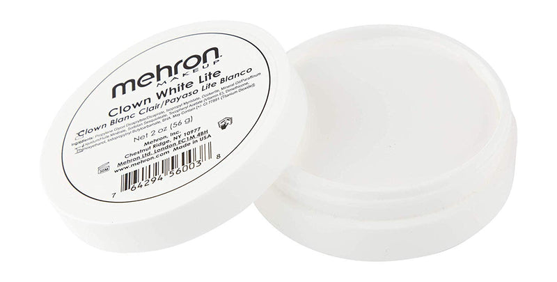 Mehron Makeup Clown White Lite Professional Makeup (2 oz) Mehron