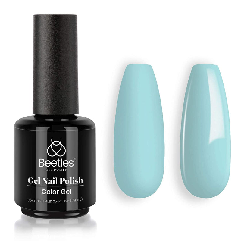 Beetles Gel Nail Polish 15ml Blue Color Gel Polish Set Soak Off LED Nail Lamp Gel Polish Nail Art Manicure Salon DIY Home Christmas Gel 0.5Oz beetles Gel Polish Store