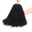 7 Pack 12 Inch Passion Twist Hair Water Wave Synthetic Crochet Braids for Short Passion Twist Braiding Hair Goddess Locs Bohemian Curl Hair Extensions (7Packs, 12Inch, 1B