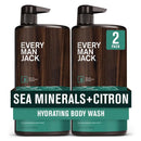 Every Man Jack Men’s Hydrating Body Wash for All Skin Types - Cleanse and Hydrate Skin with Naturally Derived Marine Extracts, Coconut Oil, and a Sea Minerals + Citron Scent - 33.8 fl. oz. - 2 Bottle Infinity Warehouse