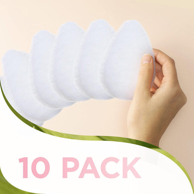 [10 Pack] Eco Friendly Buff Puff Facial Sponges for Cleansing and Exfoliating - Facial Exfoliator Made From Recycled Materials - Natural Facial Scrubber to Perfect Your Skincare Routine - Made In USA IMPRESA