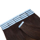 20 Inch Remy Tape in Human Hair Extensions 20pcs 50g/pack Ombre 2 TonesLong Straight Hair Seamless Skin Weft Glue in Hairpieces Invisible Double Sided Tape #2 Dark Brown to #6 Light Brown
