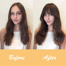 LEEONS Clip on Bangs Fringe Hair Extensions 6" Short Straight Clips in Hair Bang False Flat Hairpiece Two Side Darkest Brown(2