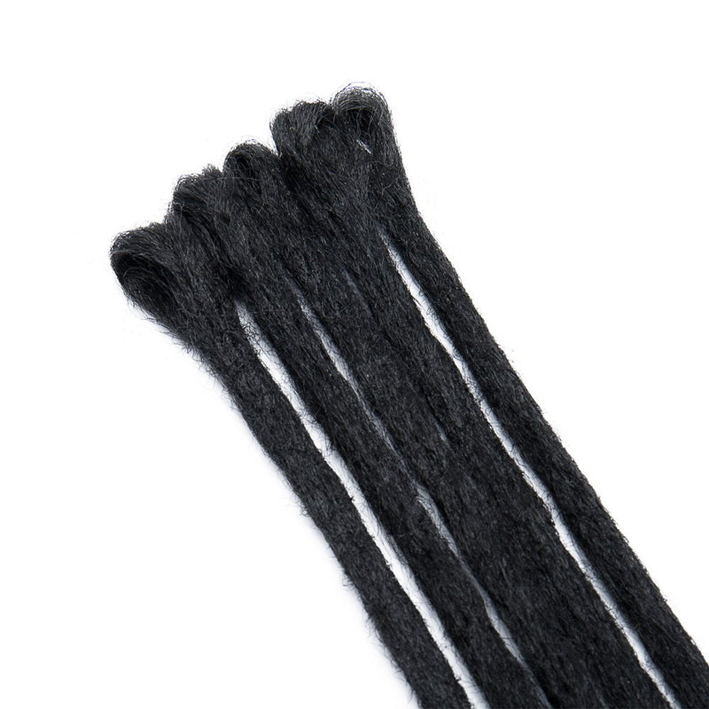 20 Inch Handmade Dreadlocks Braids Extensions Faux Locs Crochet Hair 30 strands Dreads Hair Reggae Hip-Pop Hair for Men and Women Black Hairro