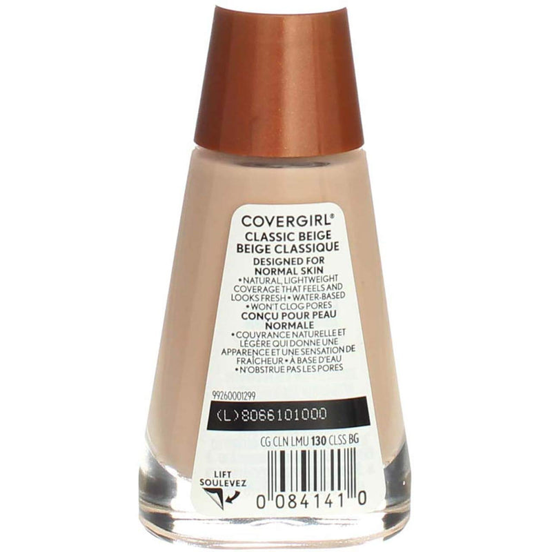 COVERGIRL Clean Makeup Foundation Classic Beige 130, 1 oz (packaging may vary) COVERGIRL
